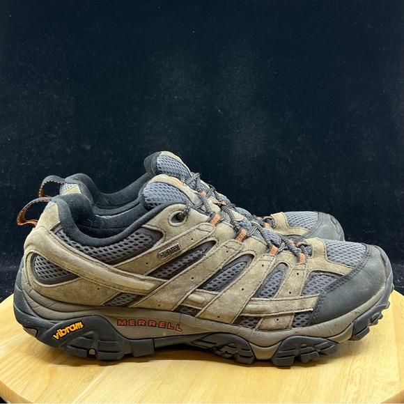 Merrell Men Moab 2 Waterproof Hiking Shoes Walnut Suede, Leather & Mesh Size 12 - Picture 6 of 11
